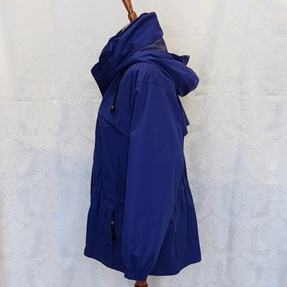 Pacific Trail Blue Lightweight Windbreaker with Hood - Picture 4 of 13